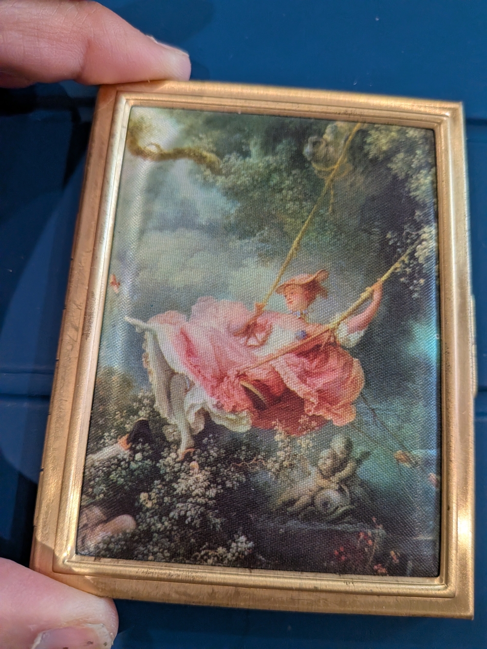 Vintage Framed Art – Girl on‎ Swing